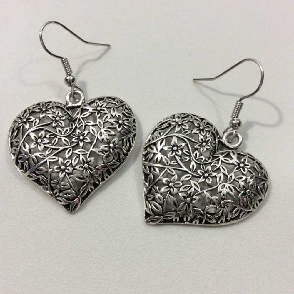 Heart of Steel Filagree Earrings